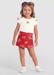 Conjunto com Saia - Borboleta