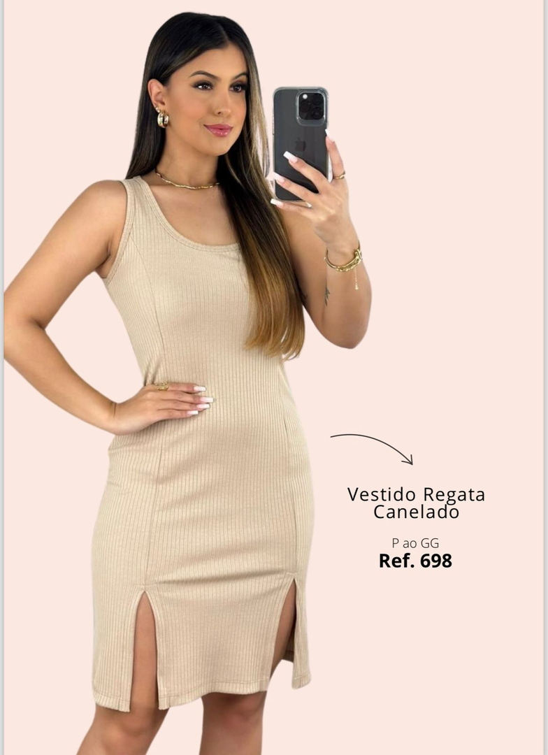 Vestido Regata Canelado