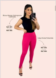Blusa Manga, Calça Fenda