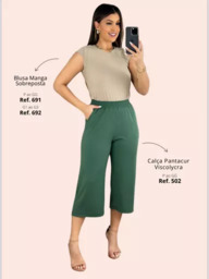 Blusa Manga Sobreposta, Calça Patacur 