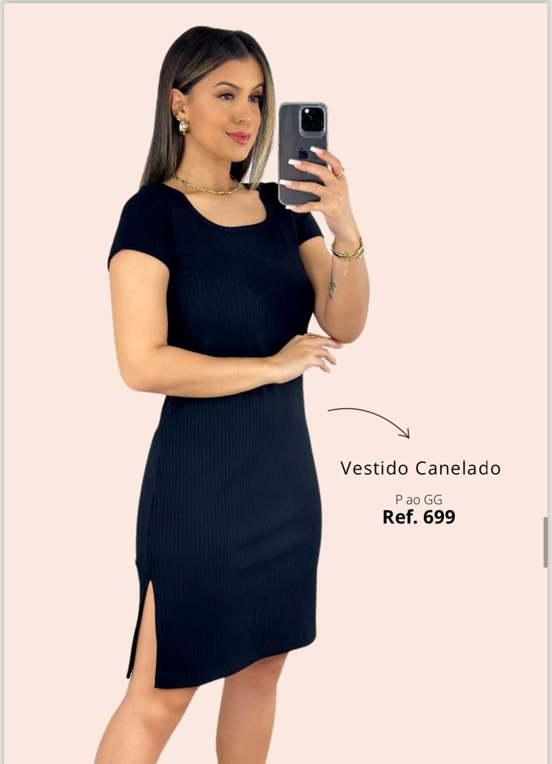 Vestido Canelado