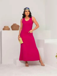 Vestido Pink C/ Fenda