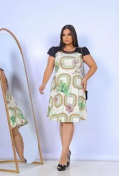 Vestido Plus Size Estampado