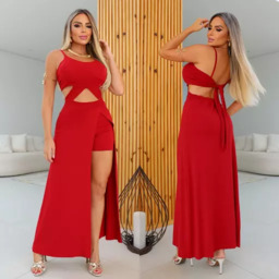 Vestido Longo Estampado Com Shorts Por Baixo Bojo