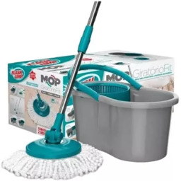 Mop Giratório Fit Cabo De Aço Inox Regulagem Flash Limp