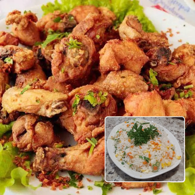 Promoção Na compra de um Frango à Passarinho 1KG ganhe Yakimeshi de 500gr