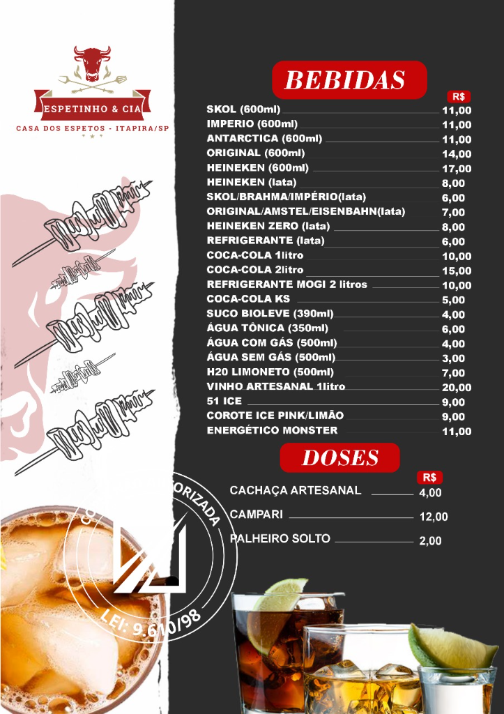 Bebidas e Doses