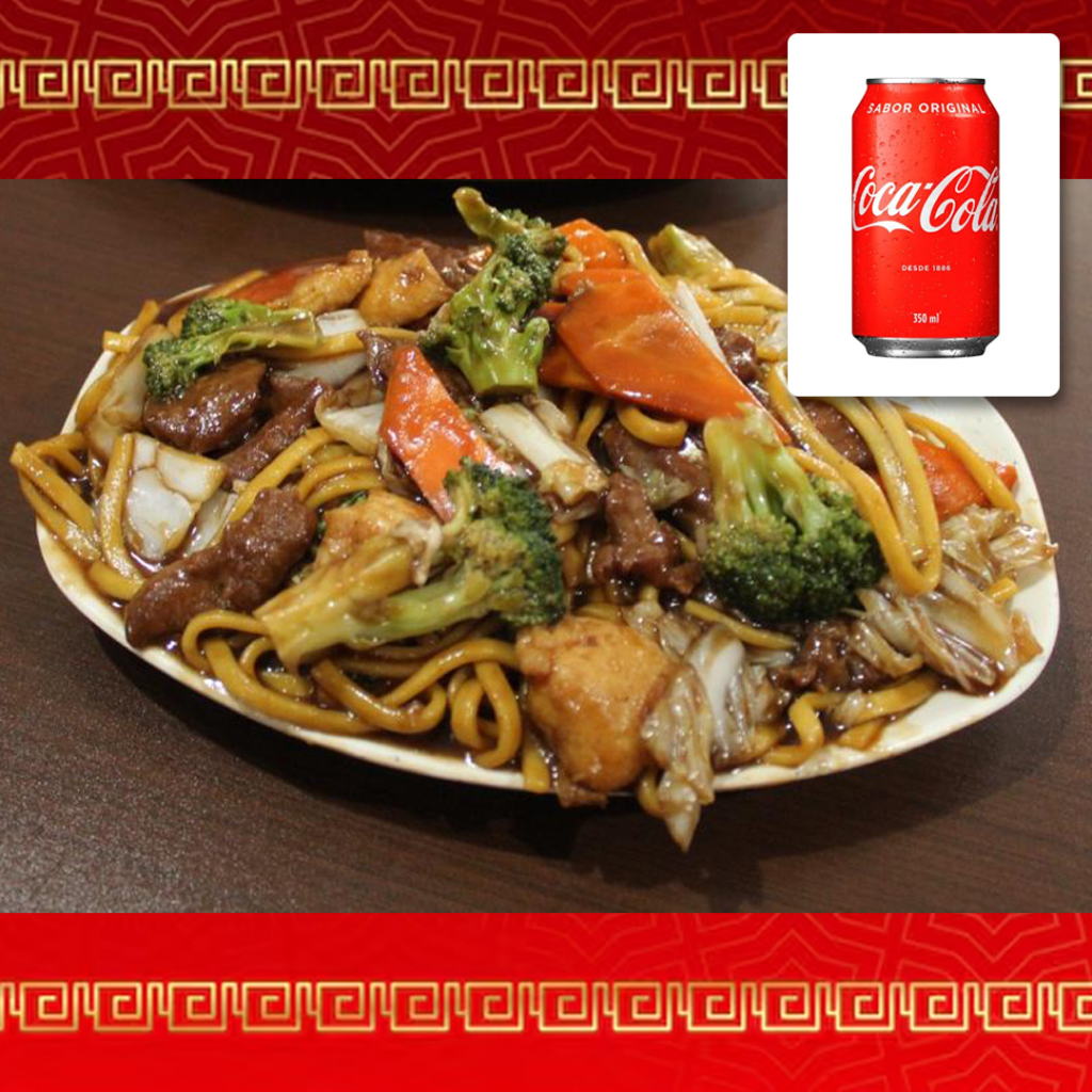 Yakissoba Grande + Um Refrigerante (Coca, guaraná) Lata de 350ML