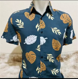 Camisa Estampada para o Baile do Havaí