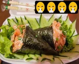 2 Temaki de Salmão Cru