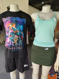 Camiseta Iron Maiden Future Past e Regata de alças finas com Saia-short
