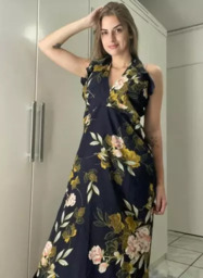 Vestido Feminino Longo de Saia