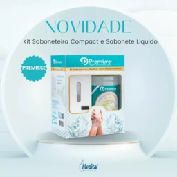 NOVIDADE Kit Saboneteira Compact e Sabonete Líquido