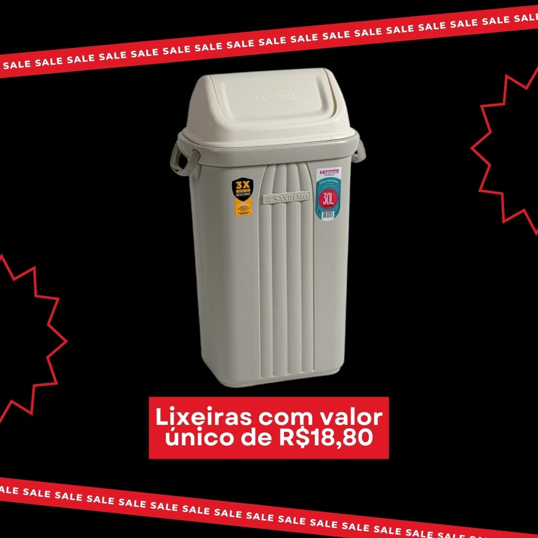 Lixeira com valor único