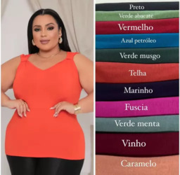 Blusa Regata Criativa Plus Size