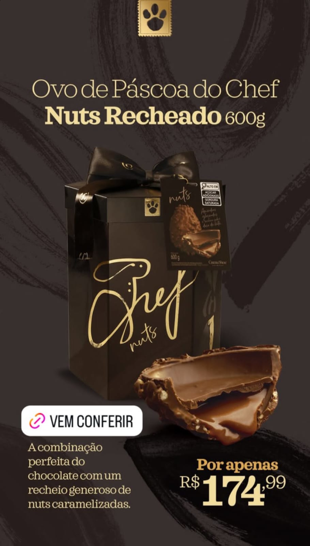 Ovo de Páscoa do Chef Nuts Recheado