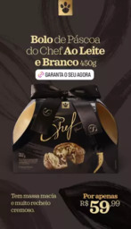 Bolo de Páscoa do Chef Ao Leite e Branco