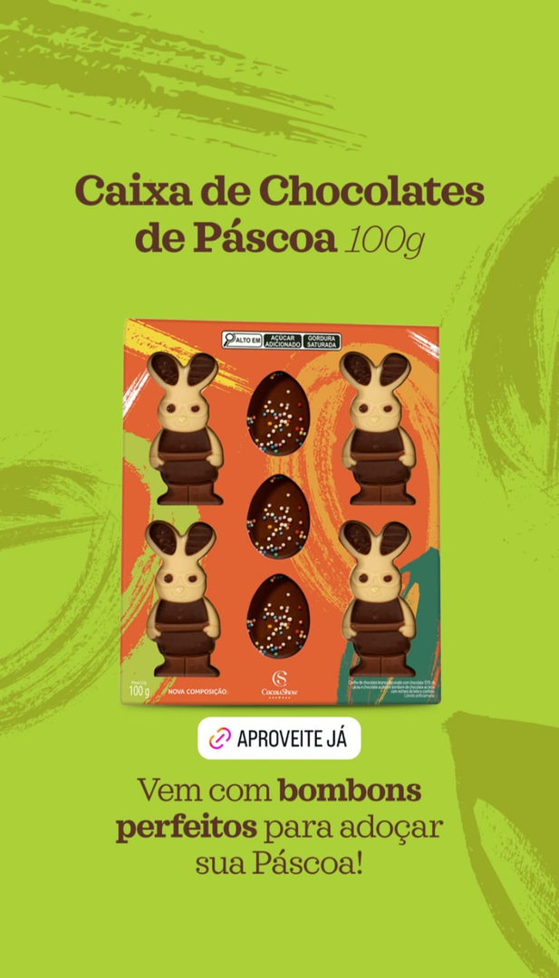 Caixa de Chocolates de Páscoa