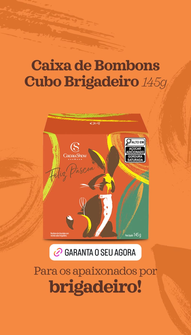 Caixa de Bombons Cubo Brigadeiro