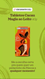 Tablete Cacau Magia ao Leite