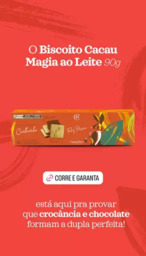 O Biscoito Cacau Magia ao Leite