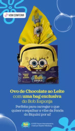 Ovo de Páscoa ao Leite Mochila Bob Esponja