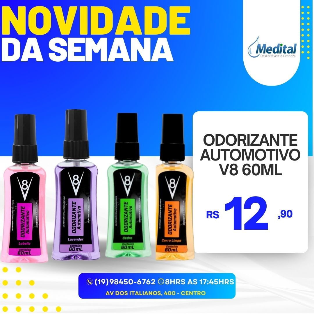 ODORIZANTE AUTOMOTIVO V8 60ML