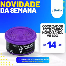 ODORIZADOR POTE CARRO NOVO SANOL V8 60G