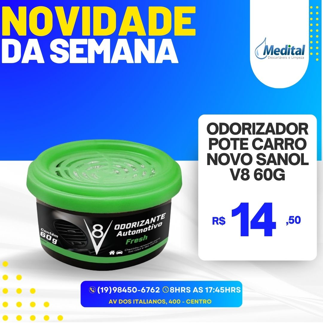 ODORIZADOR POTE CARRO NOVO SANOL V8 60G