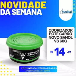 ODORIZADOR POTE CARRO NOVO SANOL V8 60G