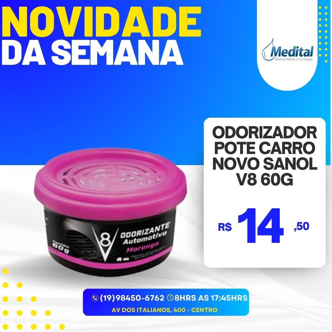 ODORIZADOR POTE CARRO NOVO SANOL V8 60G