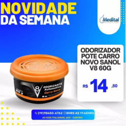 ODORIZADOR POTE CARRO NOVO SANOL V8 60G