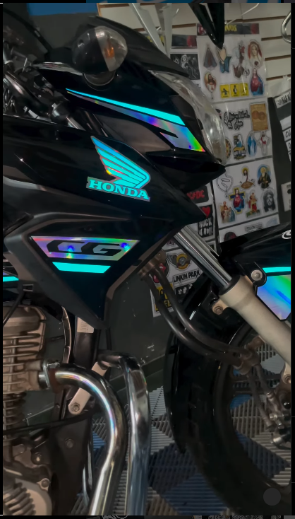 GASPARDI ADESIVOS | Kit de faixas holográfico e azul refletivo