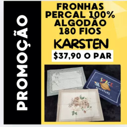 Fronhas Percal 100% Algodão 180 FIOS Karsten O PAR