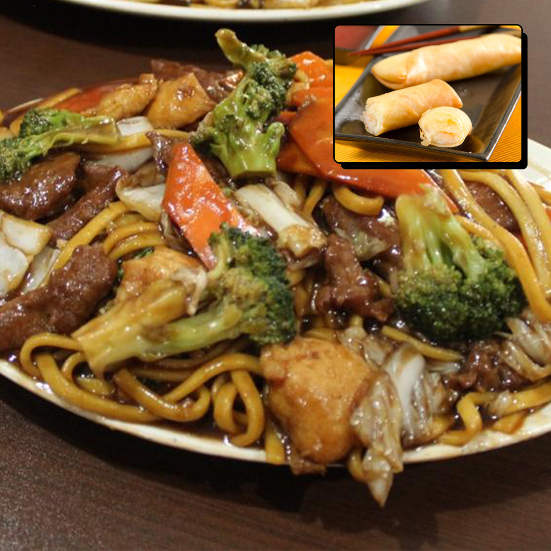 Yakissoba Grande + 2 Rolinhos Misto