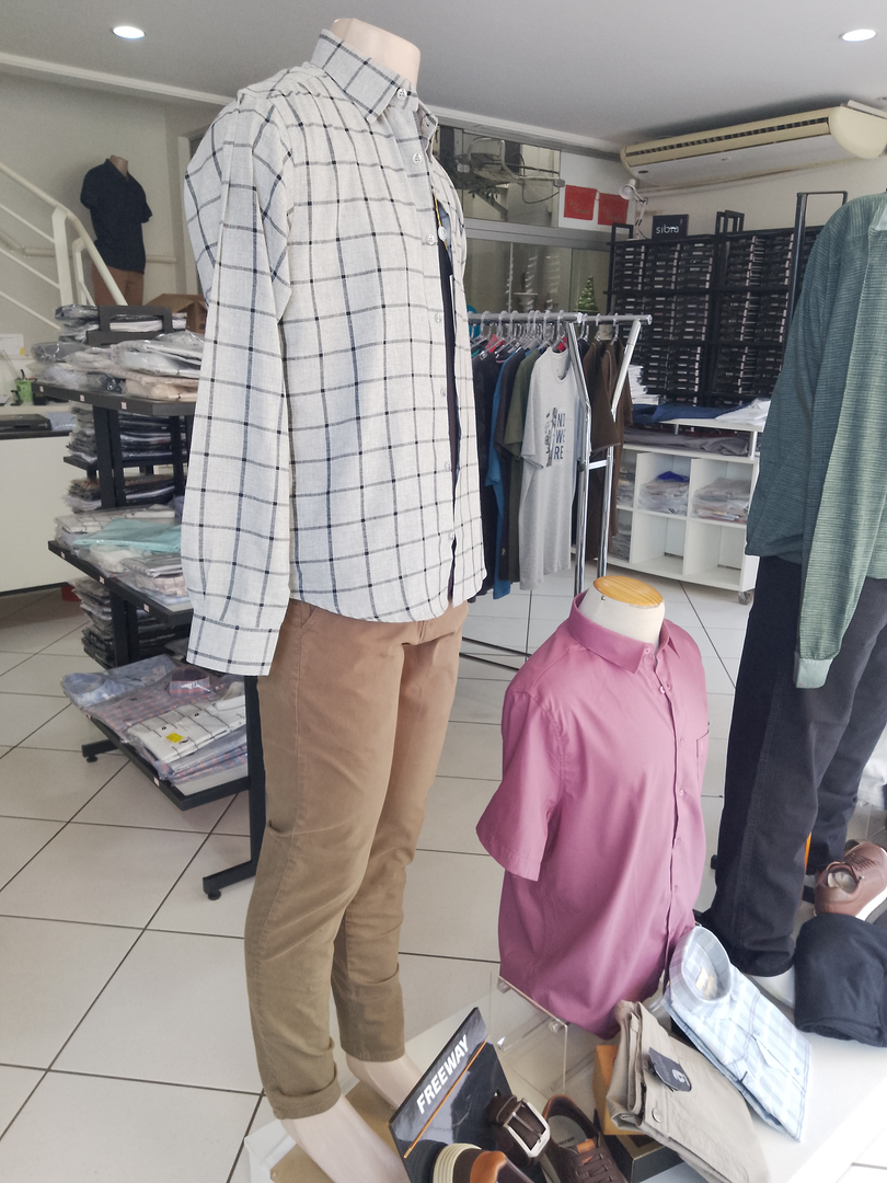 Camisa Masculina e Calça Sarja Masculina Slim