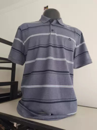 Camisa Polo Azul Listrada 