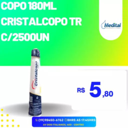 Copo 180ml Cristalcopo TR c/ 2500un