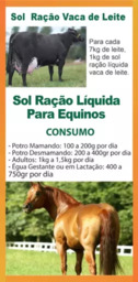 Sol Ração Vaca de Leite e Sol Ração Líquida para Equinos