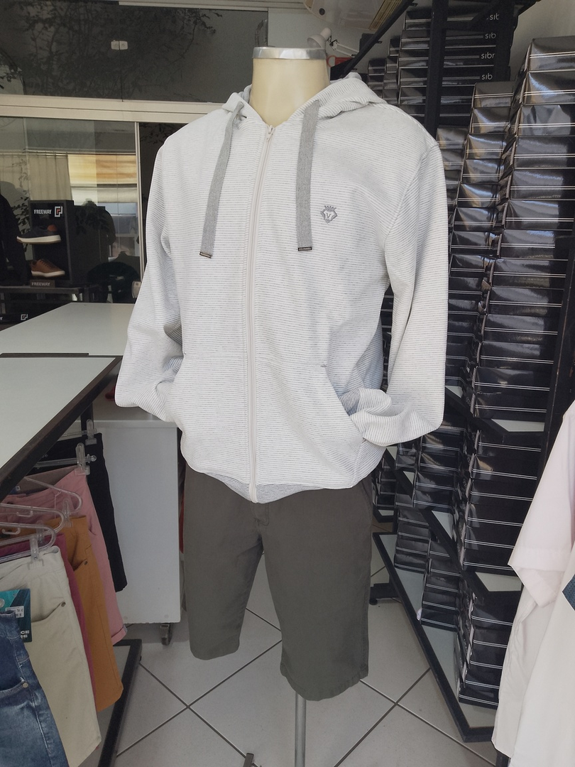 Moletom Blusa de Frio Masculino c/ Capuz e Zíper