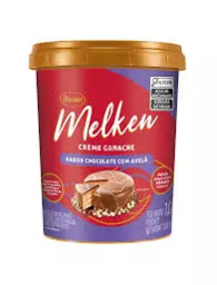 Creme Ganache Melken sabor Chocolate com Avelã