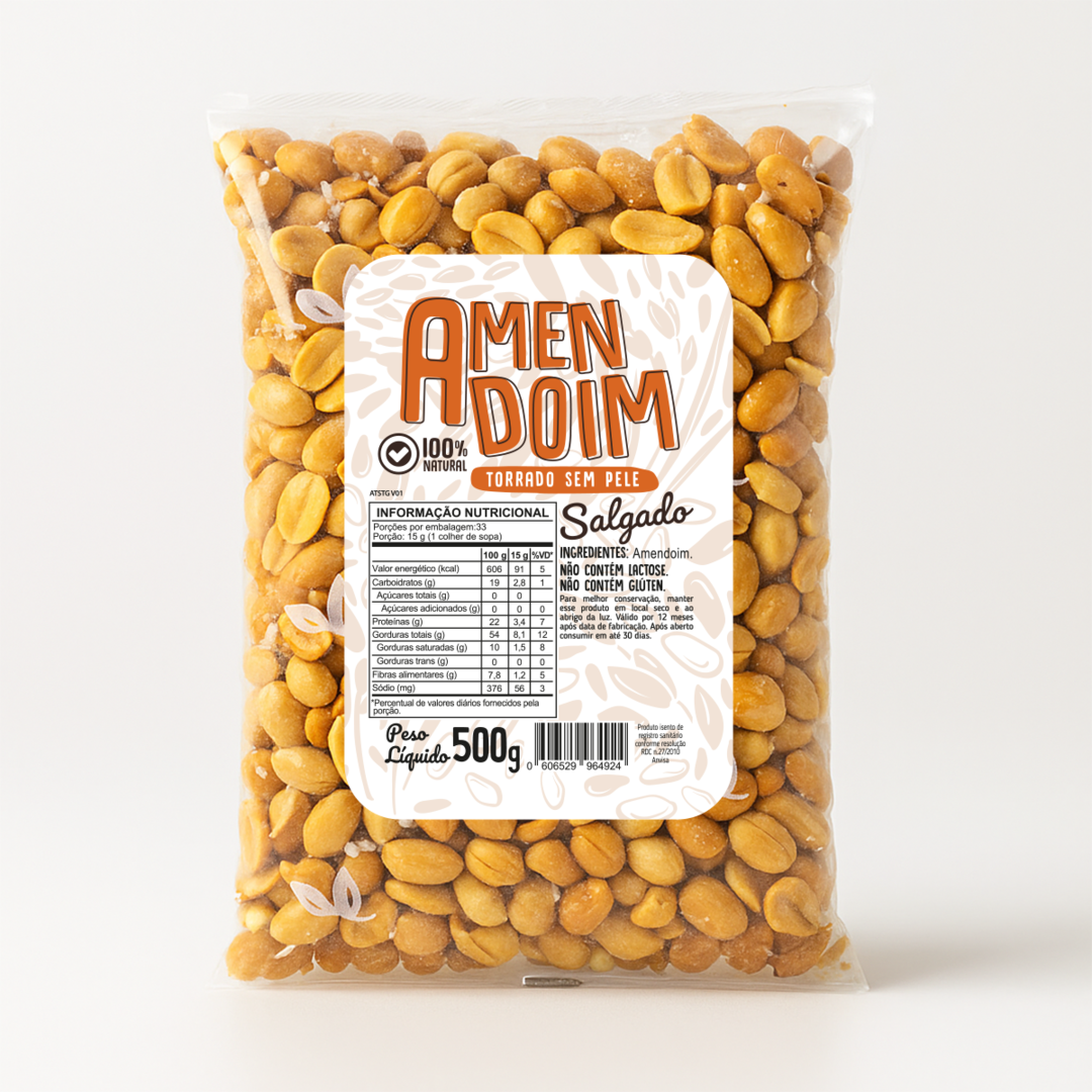 Amendoim Torrado Sem Pele