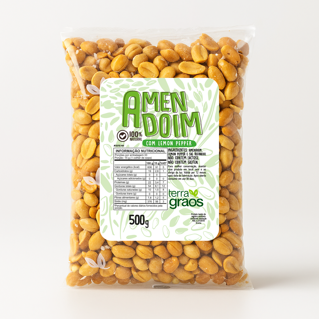Amendoim com Lemon Pepper