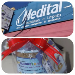 Entrega do brinde para nosso novo cliente, Medital!