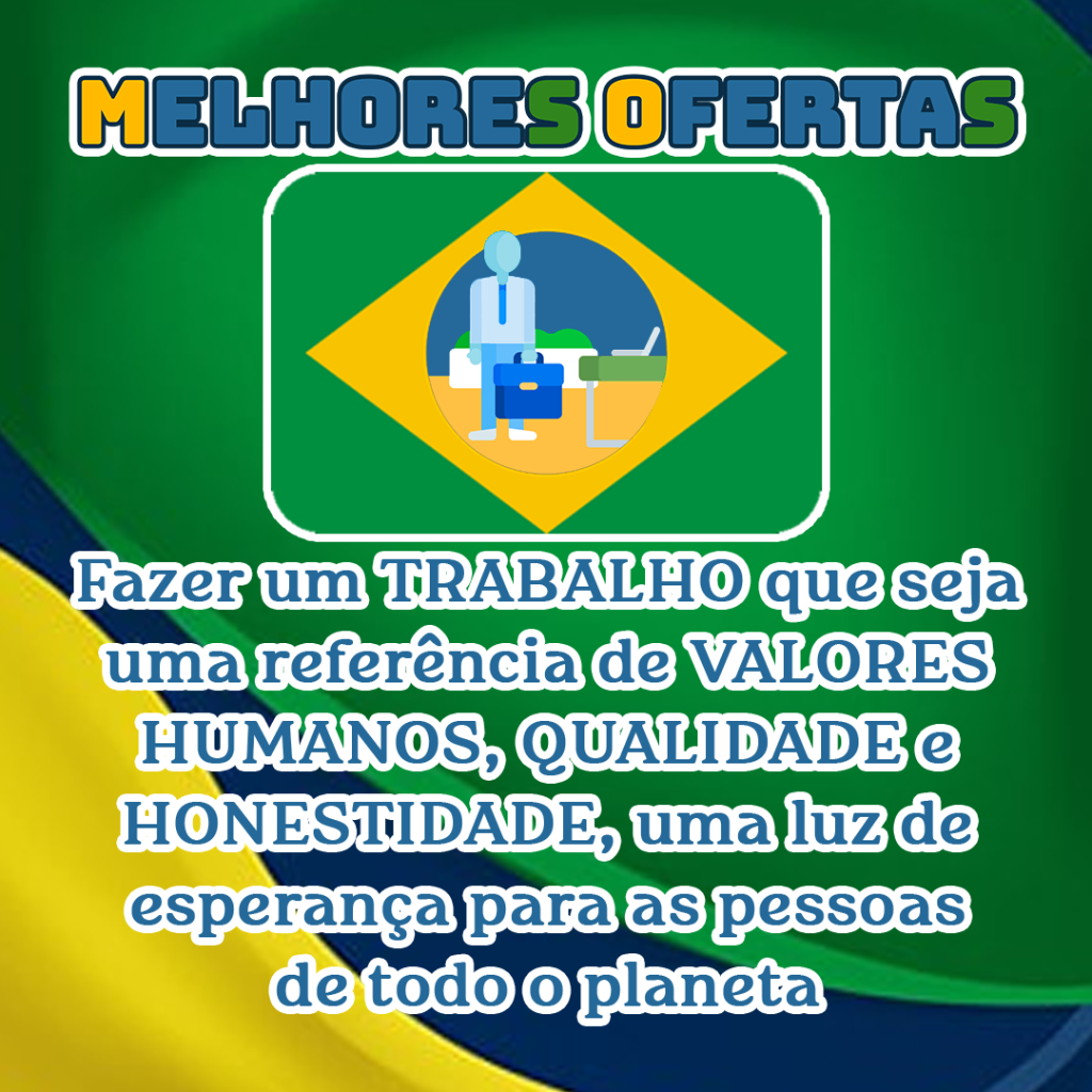 Fazer um TRABALHO que seja  uma referência de VALORES  HUMANOS, QUALIDADE e  HONESTIDADE, uma luz de  esperança para as pessoas  de todo o planeta